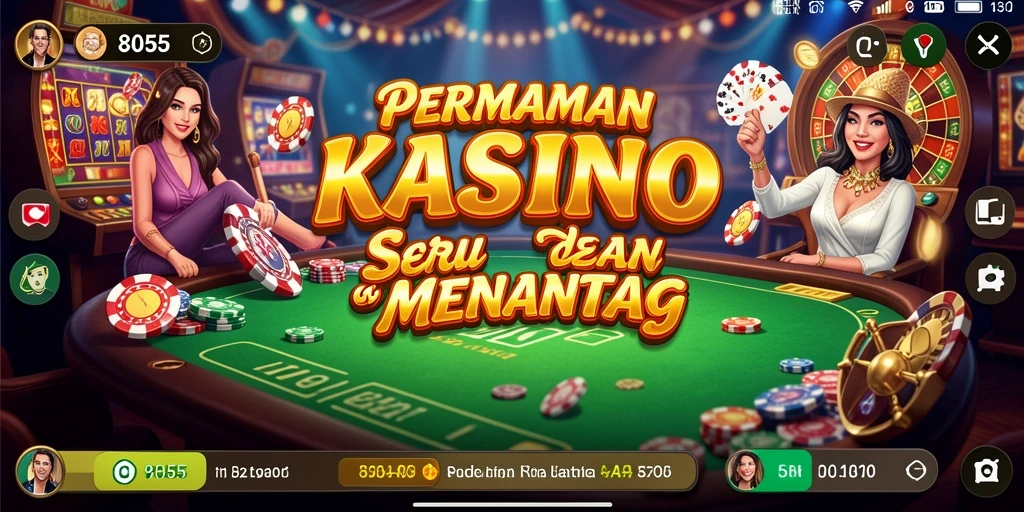 Tangkapan layar gameplay 8055 yang penuh aksi di kasino.