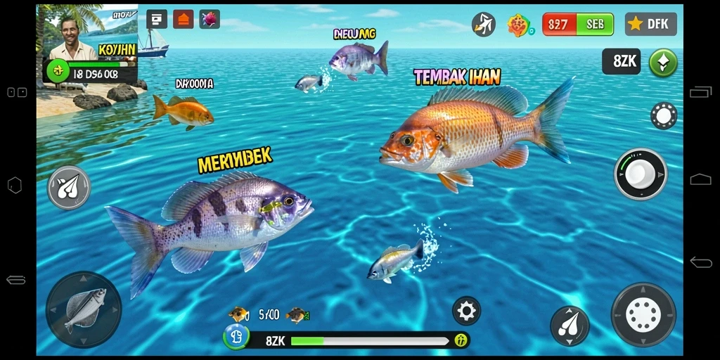 Tampilan gameplay Tembak Ikan yang mengasyikkan di 8ZK.