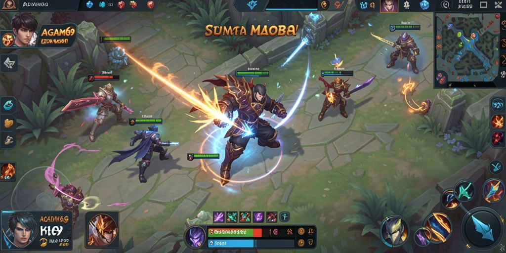 Tangkapan layar gameplay AGAM69 dengan aksi seru di arena MOBA.