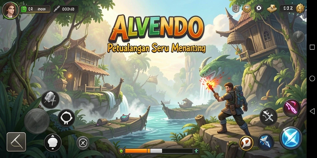 Tampilan menarik dari gameplay <strong>ALVENDO</strong> yang penuh petualangan dan tantangan.