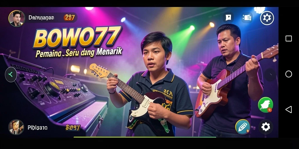 Tampilan gameplay BOWO77 menunjukkan keseruan bermain musik.