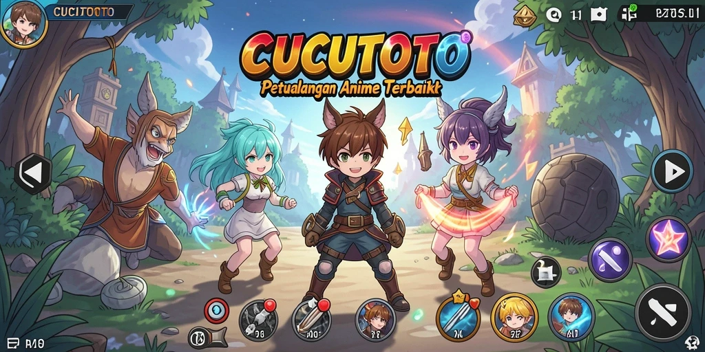 Gameplay seru CUCUTOTO dengan karakter anime menarik.