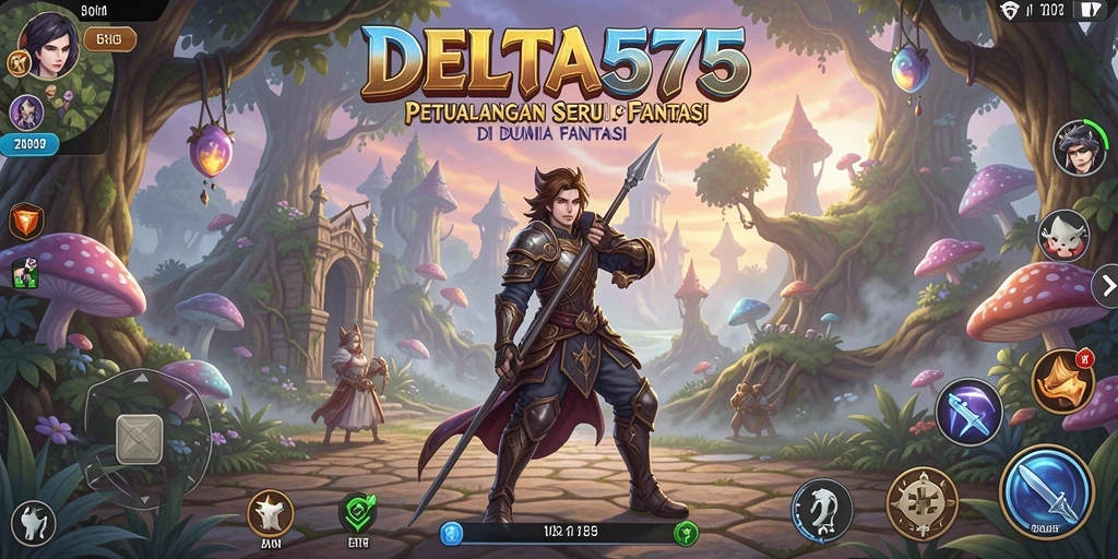Tangkapan layar gameplay DELTA575 menampilkan petualangan seru di dunia fantasi.