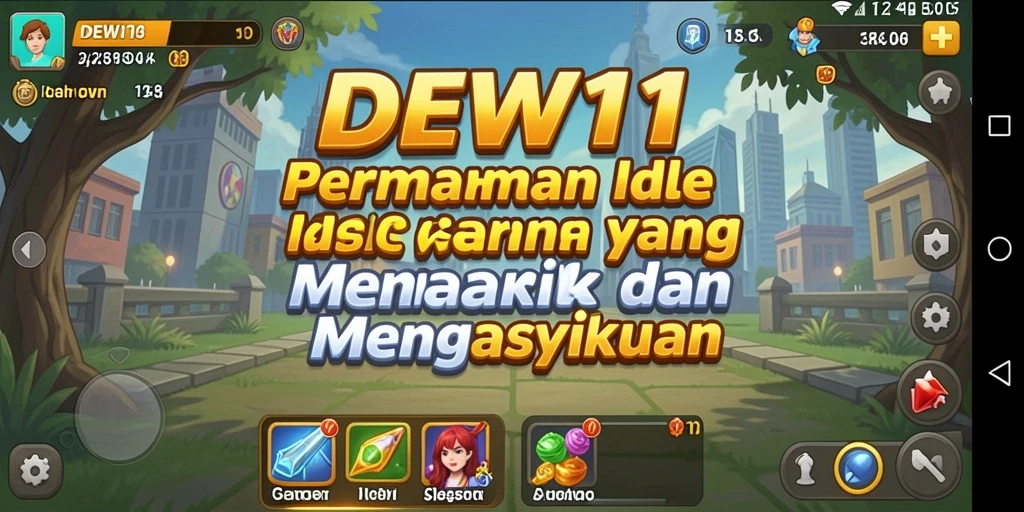 Tampilan screenshot DEWI11 yang menggambarkan gameplay Idle yang menarik.