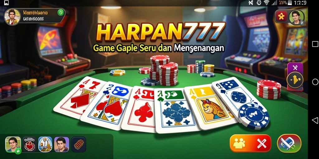 Tampilan gameplay Gaple yang seru di HARAPAN777.