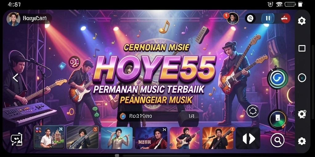 Tampilan gameplay HOYE55 yang interaktif dan menarik.