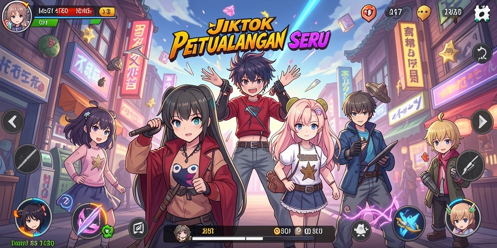 Tampilan gameplay JKTOK yang menarik dan penuh warna.