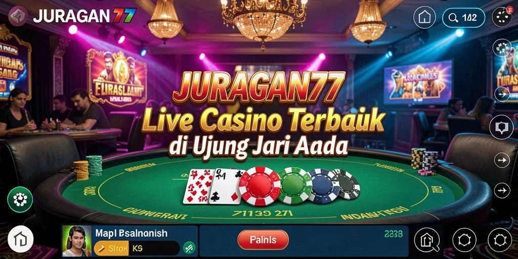 Tampilan gameplay Live Casino JURAGAN77 yang mengasyikkan dan interaktif.