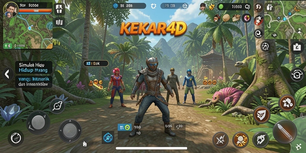 Screenshot gameplay KEKAR4D yang menampilkan karakter dan interaksi.
