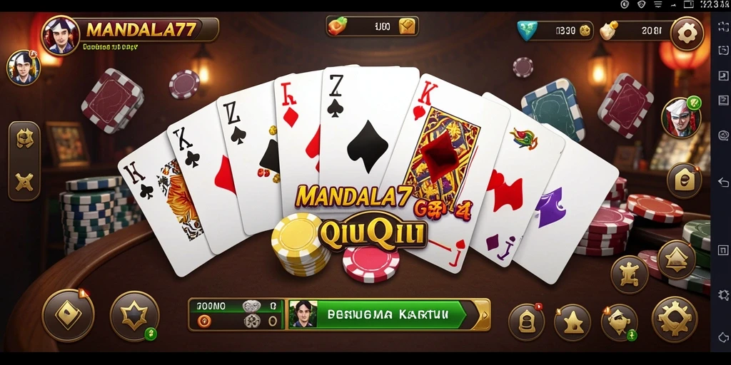 Tampilan seru gameplay MANDALA77 QiuQiu yang menantang.