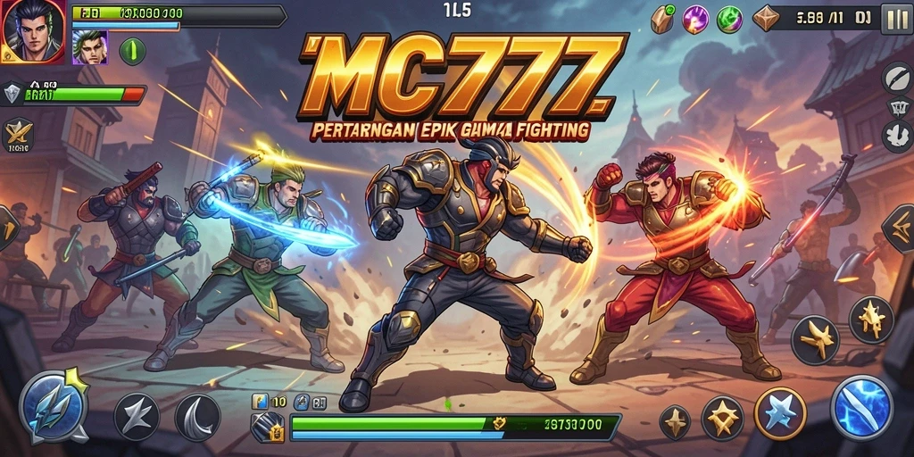 Tampilan gameplay yang mendebarkan dalam game Fighting.