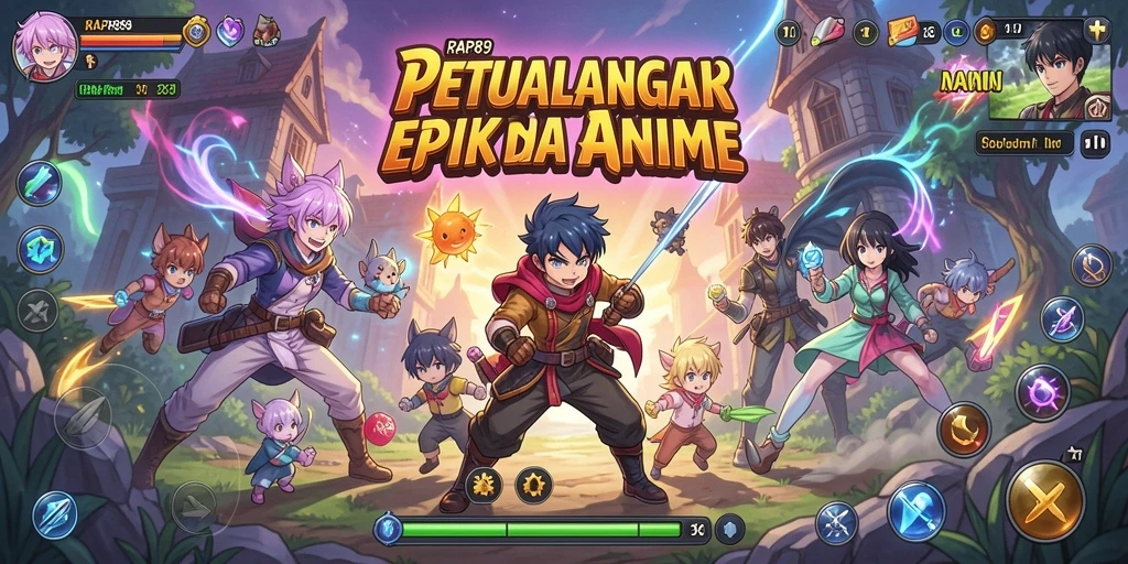 Tampilan gameplay RAP89 yang penuh warna dan dinamis.