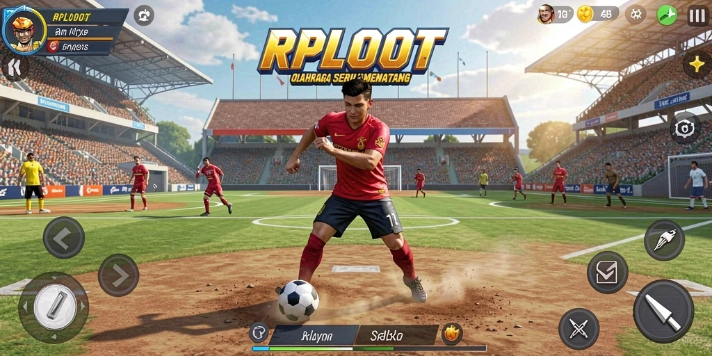 Screenshot RPLOOT menampilkan aksi seru dalam permainan olahraga.