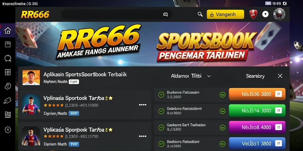 Tangkapan layar gameplay aplikasi Sportsbook RR666 yang menarik.