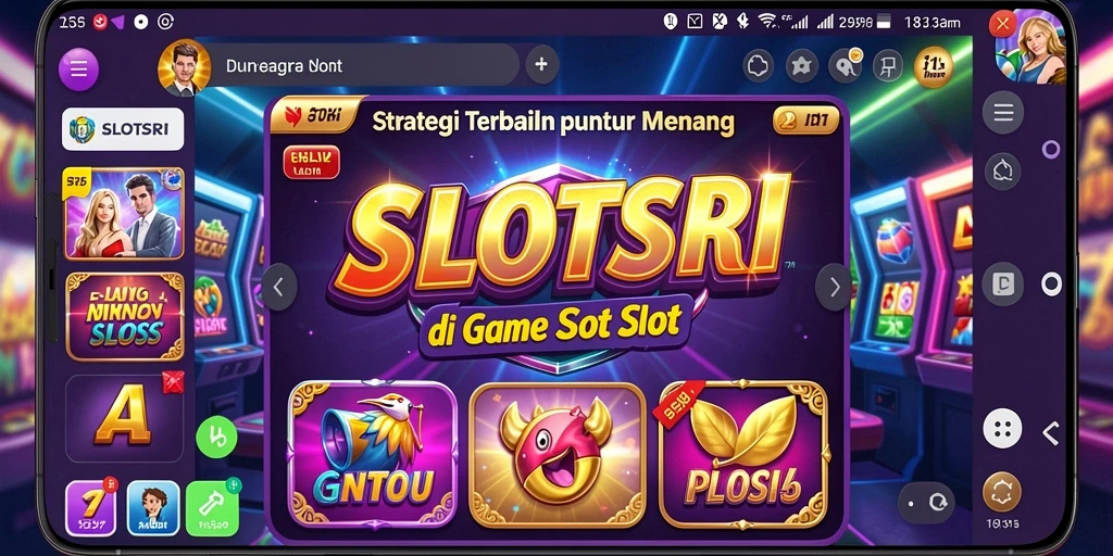 Tampilan gameplay SLOTSRI yang menarik dan penuh warna.