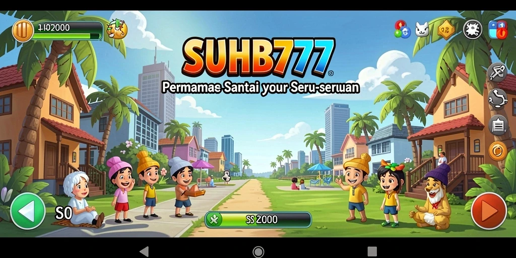 Tampilan seru gameplay SUHU777 yang penuh warna.