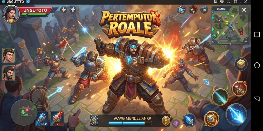 Tampilan menegangkan dari pertempuran dalam UNGUTOTO Battle Royale.
