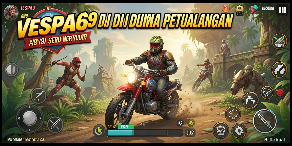 Tangkapan layar gameplay VESPA69 yang menampilkan aksi intens.