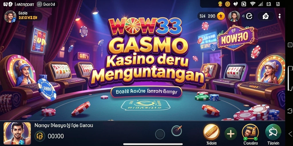 Tampilan gameplay WOW33 menunjukkan keseruan permainan Kasino yang mendebarkan.