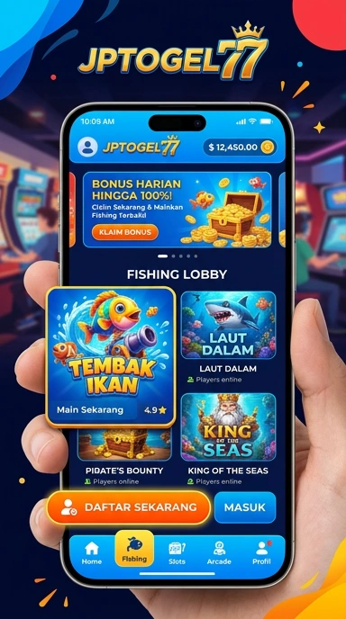 Tampilan antarmuka aplikasi jptogel77 yang bersih dan rapi.